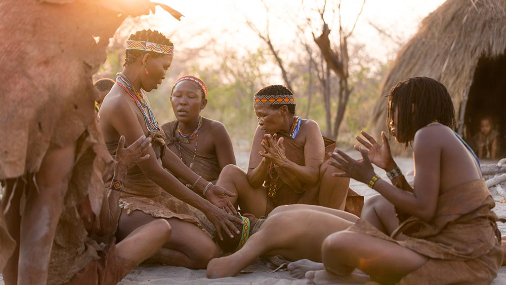 Native bushman in Botswana