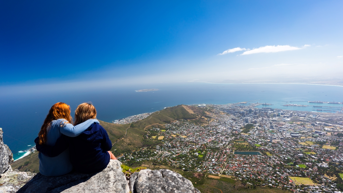 View from the mountaintops of Cape Town