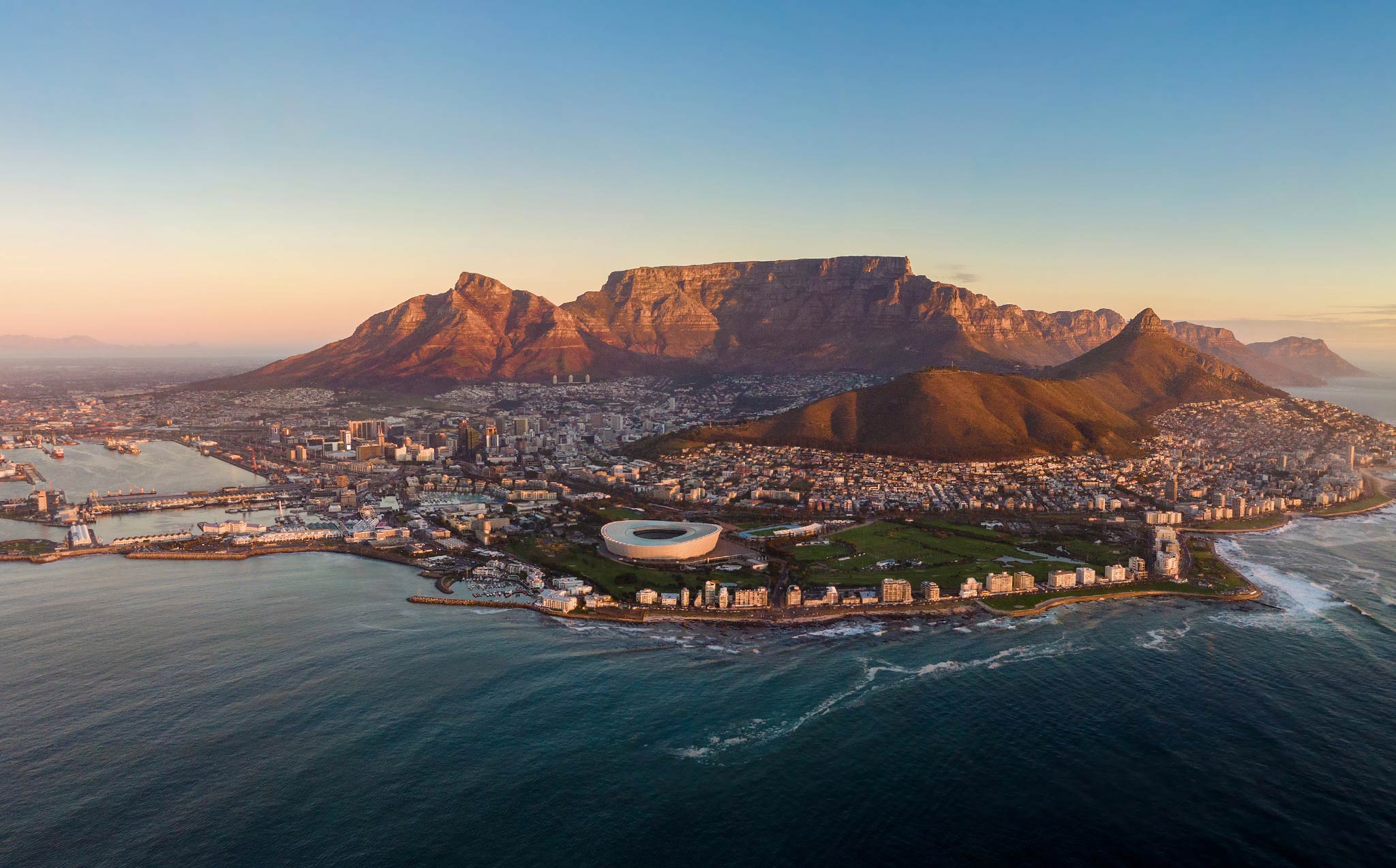 Aerial Panoramic View of Cape Town