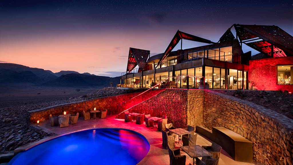 Pool area at &Beyond Sossusvlei Desert Lodge