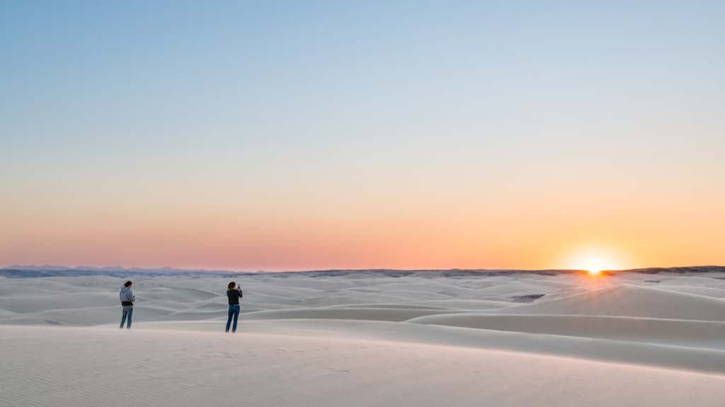 Sunset over the dunes