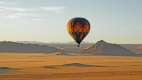Hot air balloon above the desert
